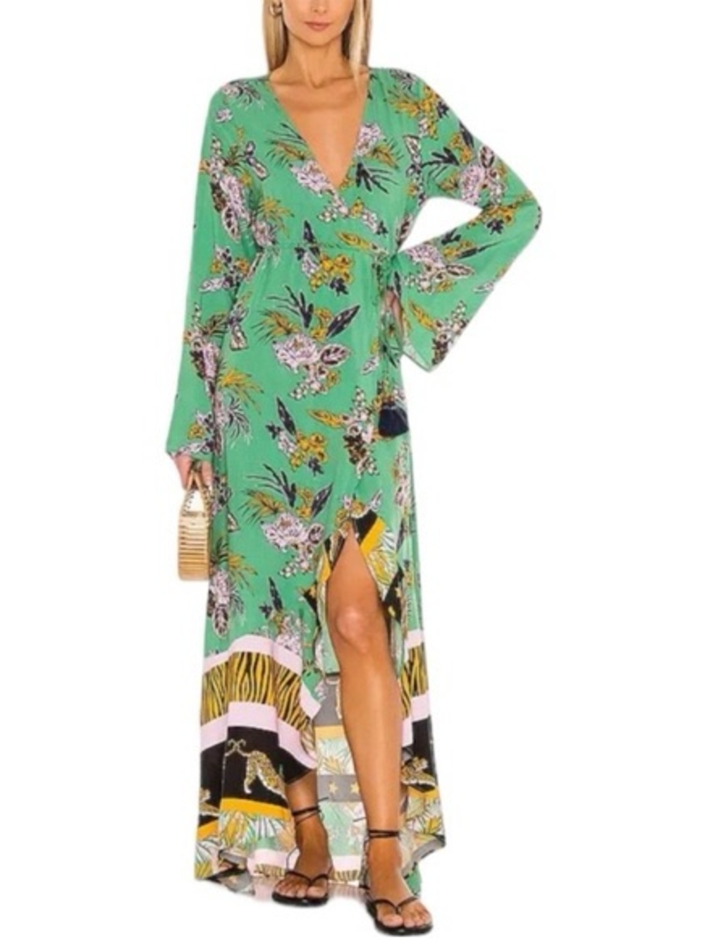 Maaji Herbaceous Moonbow Kimono Dress Cover Up NWT